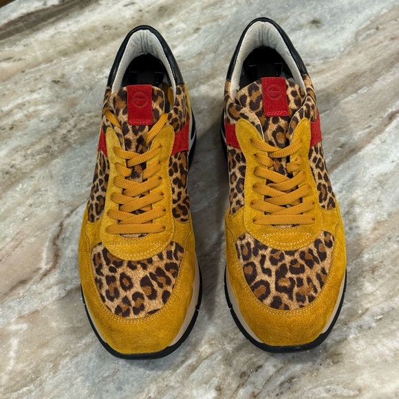 Women’s TAMARIS chunky platform Sneakers- Mustard comb. Size 41 - Picture 2 of 11